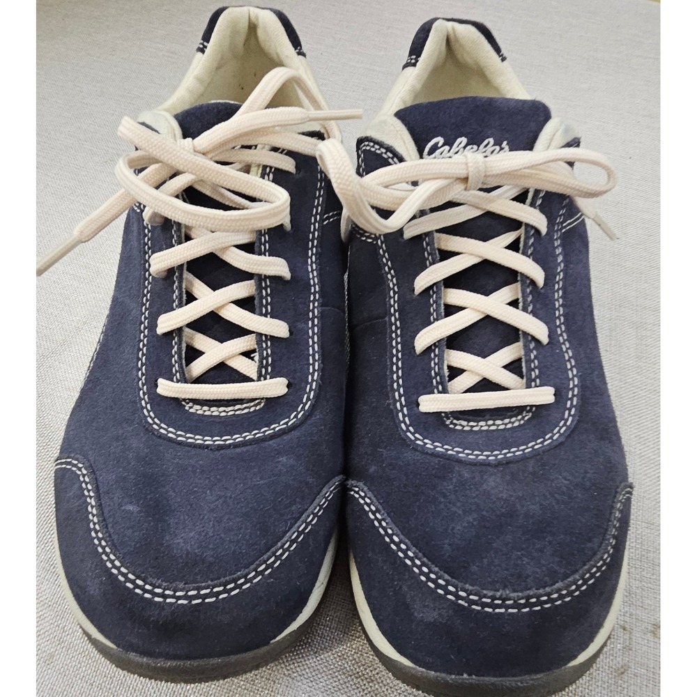 Cabela's Walking Shoes Women 10 M Navy Blue Suede Lace Up Casual 82-4219 Sneaker